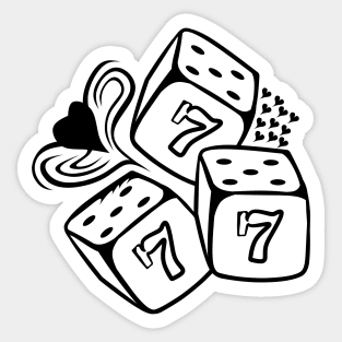 THE LUCKY 7 DICE Sticker